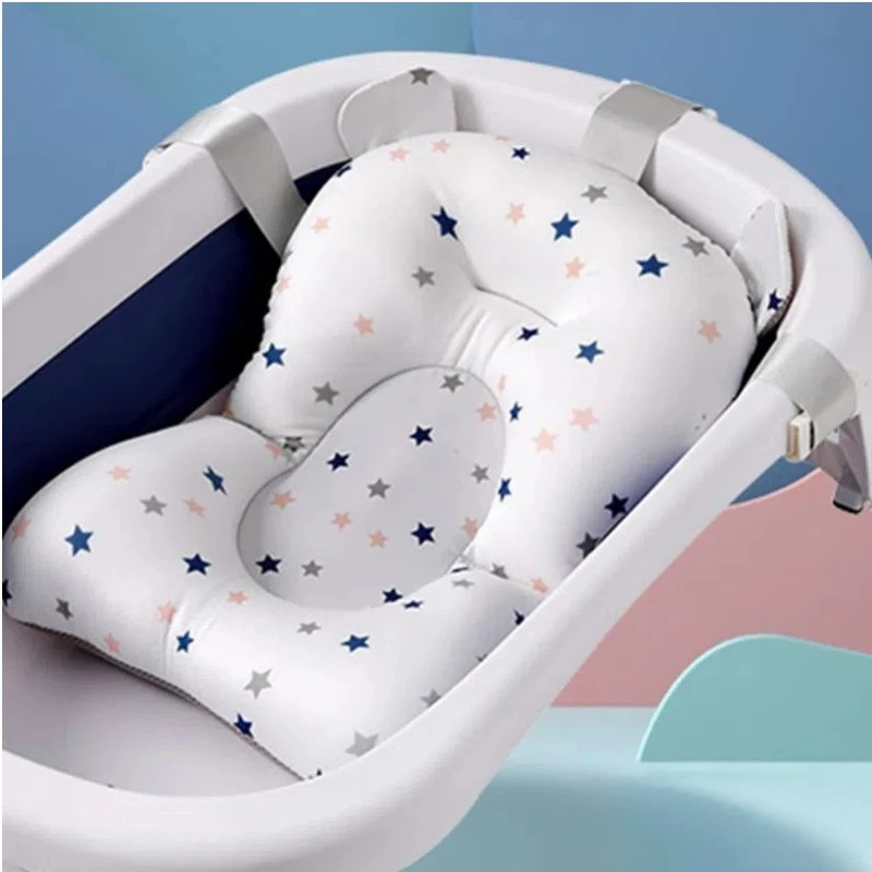 Anti-Slip Baby Bath Seat Support Mat for Safe, Comfortable Bath Time