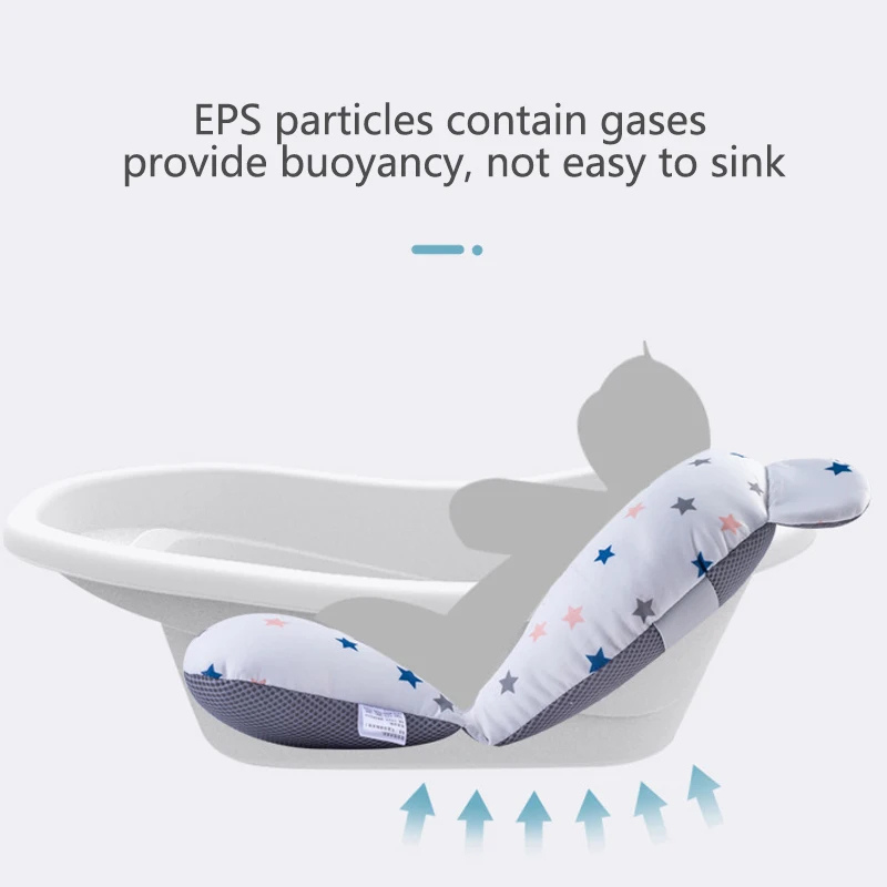 Anti-Slip Baby Bath Seat Support Mat for Safe, Comfortable Bath Time