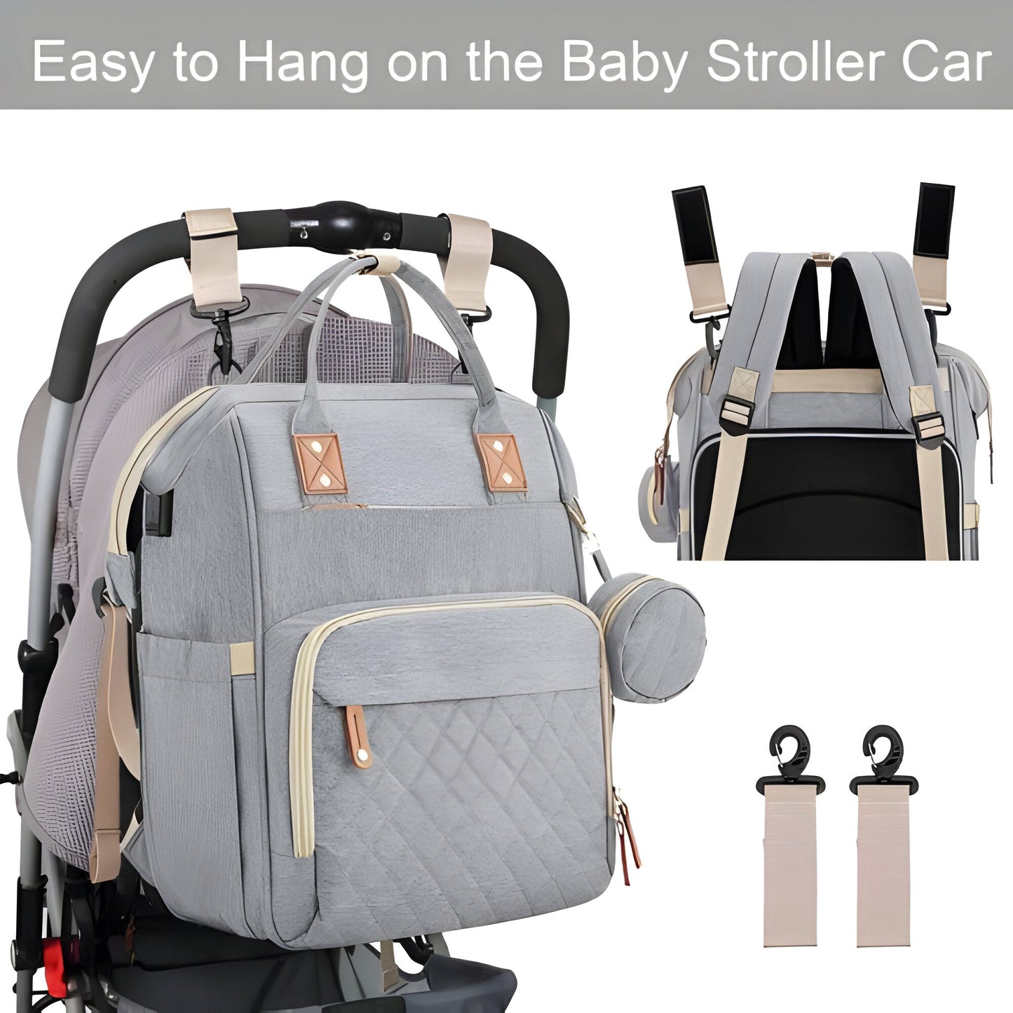 Travel Changing Bag with Portable Baby Cot