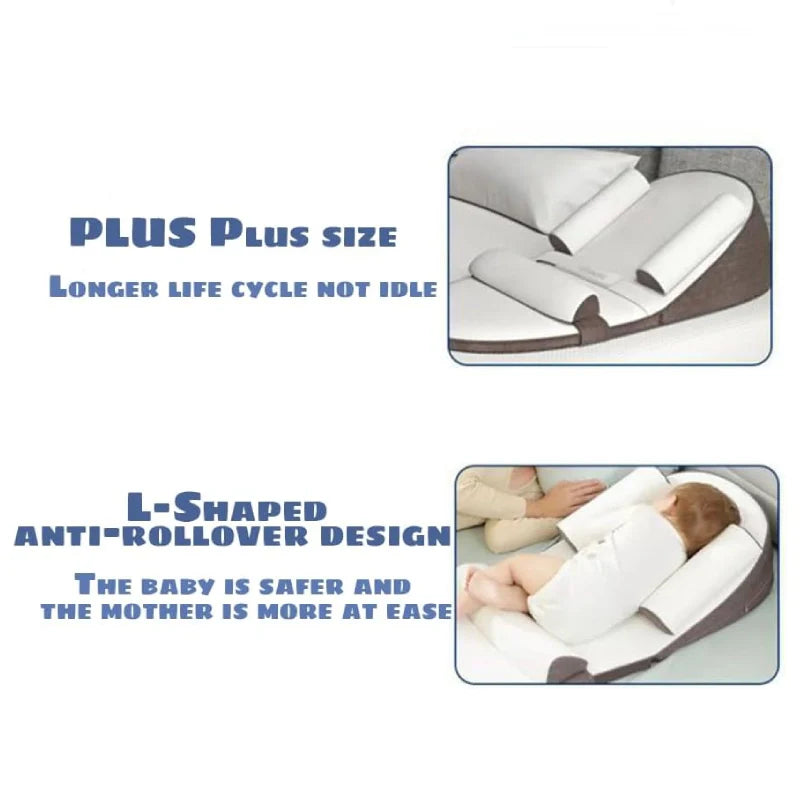 Baby Wedge Pillow for Side Sleeping - Anti-Roll & Reflux Relief for Newborn Bed