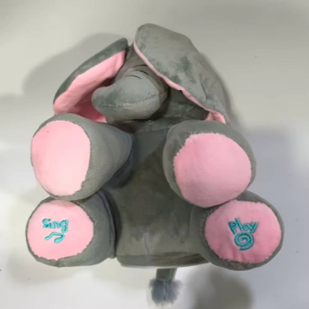 Peek-a-Boo Talking Elephant Toy – Interactive Plush Elephant