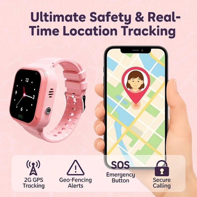 Kids GPS Smartwatch with Real-Time Location Tracker