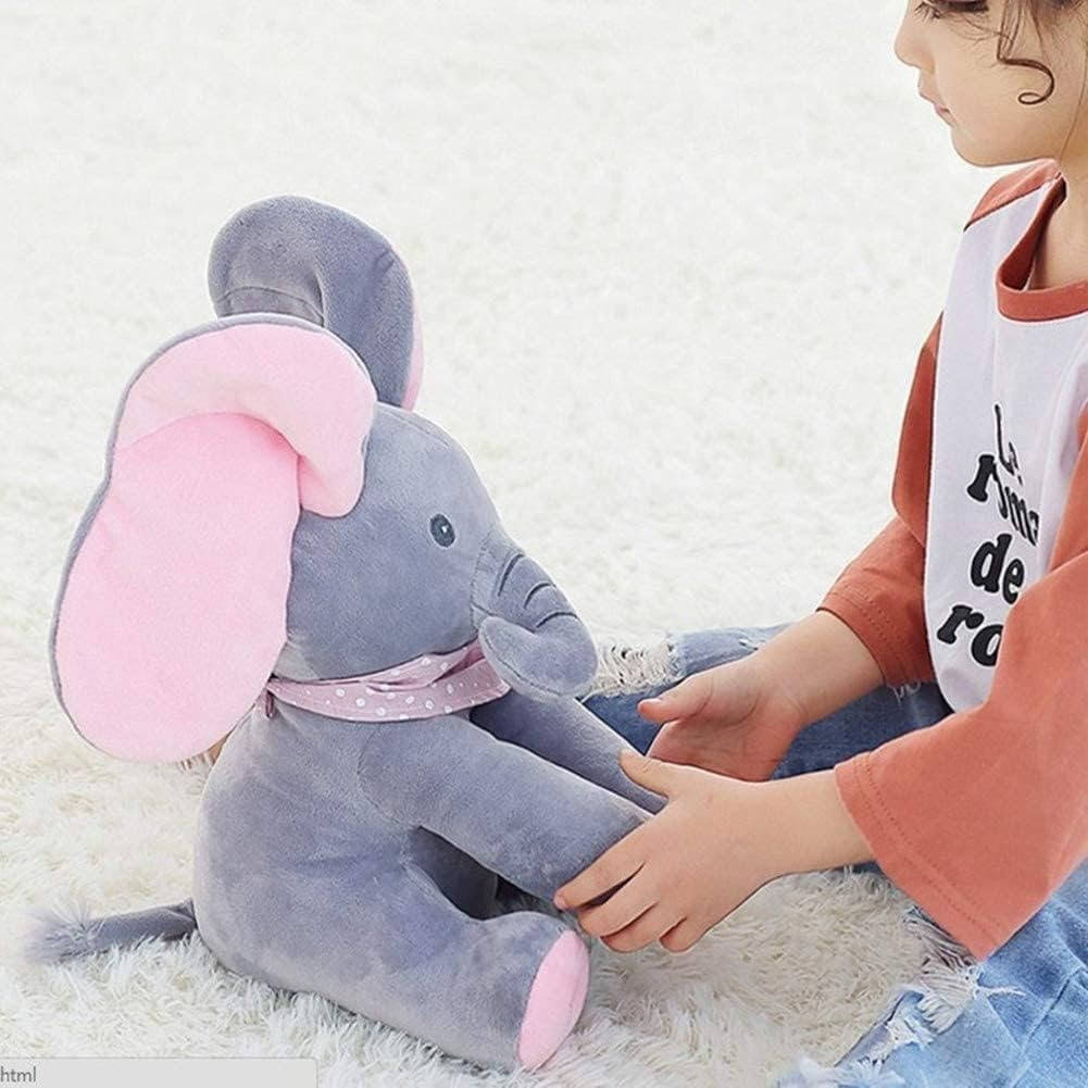 Peek-a-Boo Talking Elephant Toy – Interactive Plush Elephant