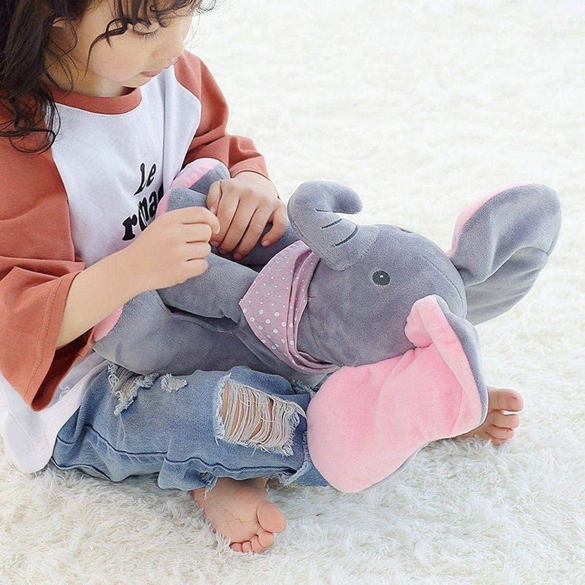 Peek-a-Boo Talking Elephant Toy – Interactive Plush Elephant